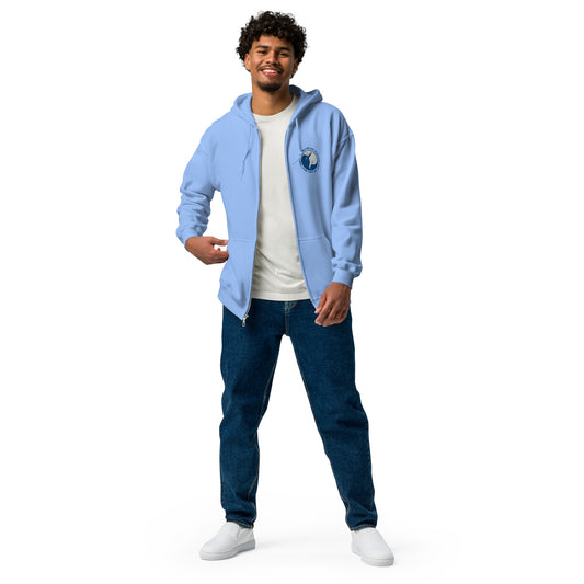 Keep Swimming zip hoodie (blue)