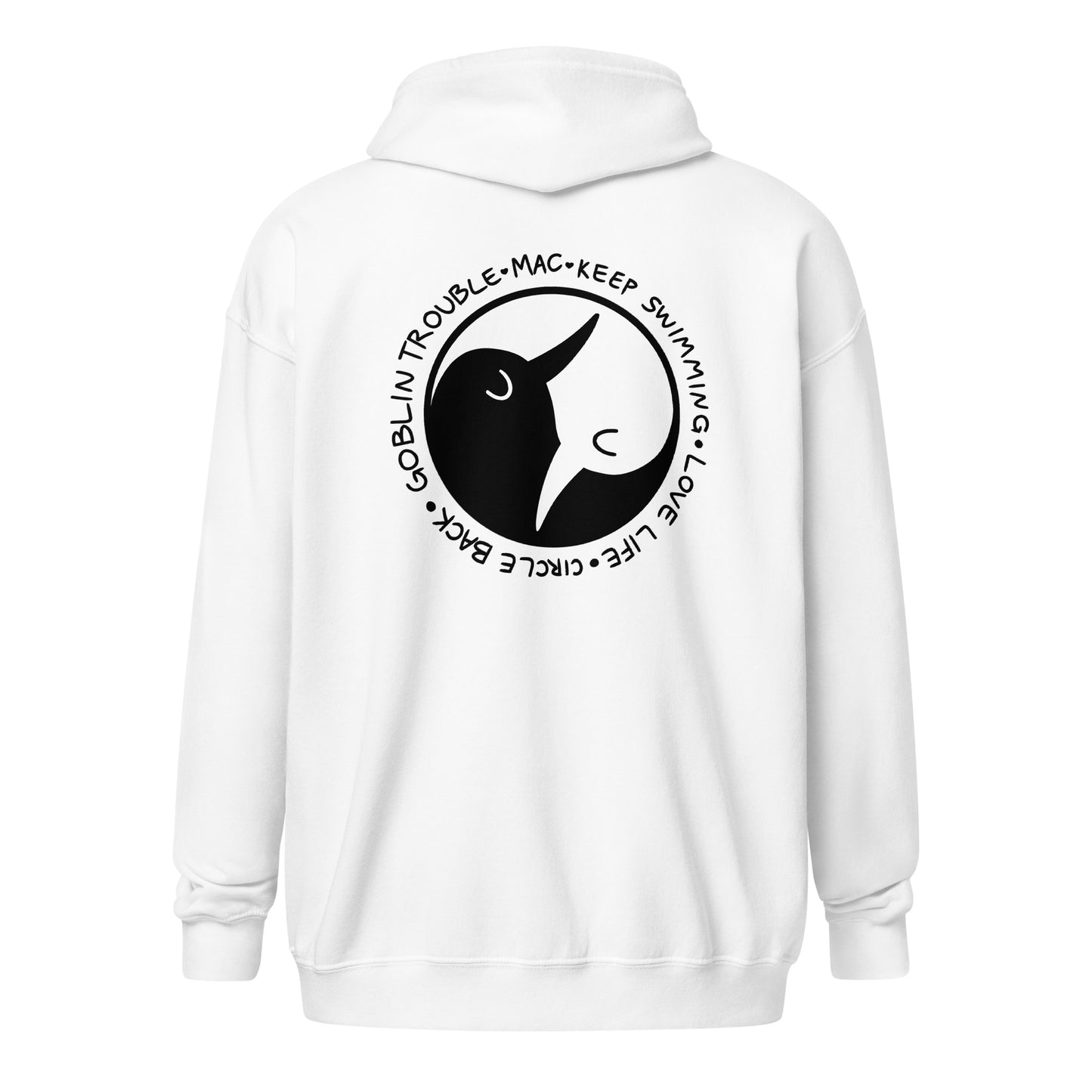 Keep Swimming zip hoodie (black)