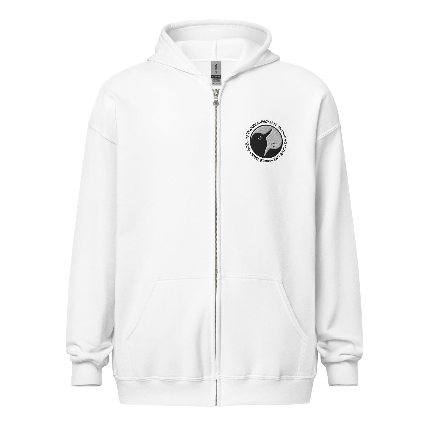 Keep Swimming zip hoodie (black)